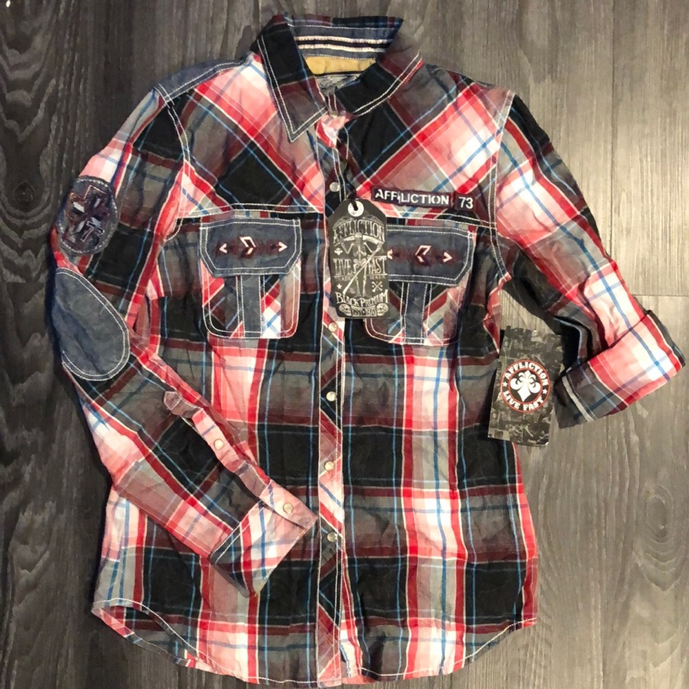 Affliction Woven Top